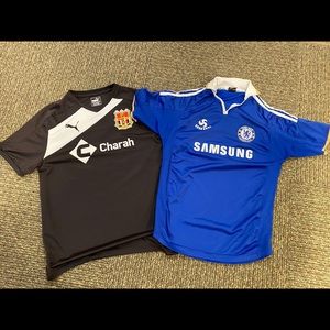 Two men’s soccer jerseys javanon and Chelsea